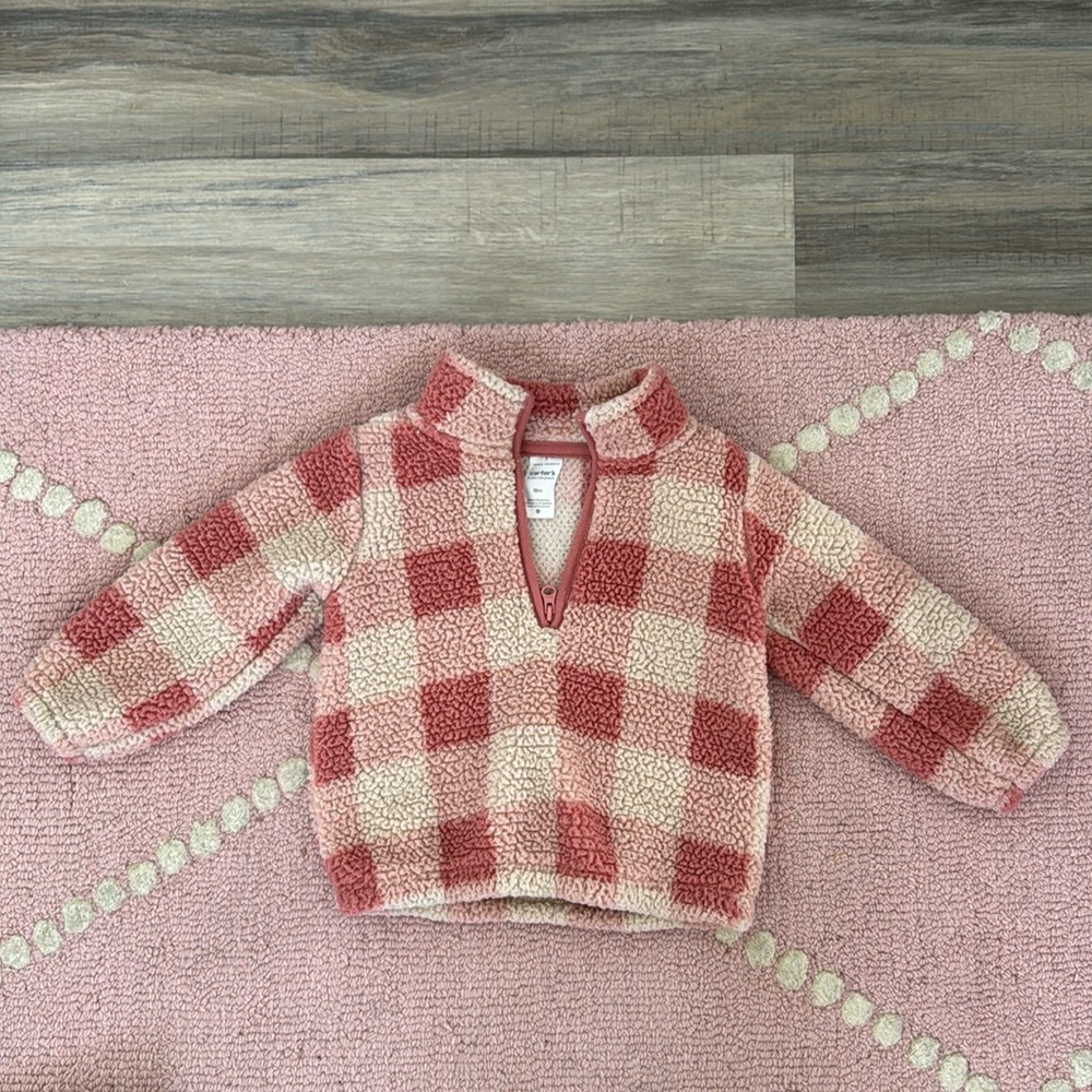 Pink fleece jacket for baby girl